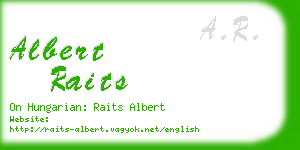 albert raits business card